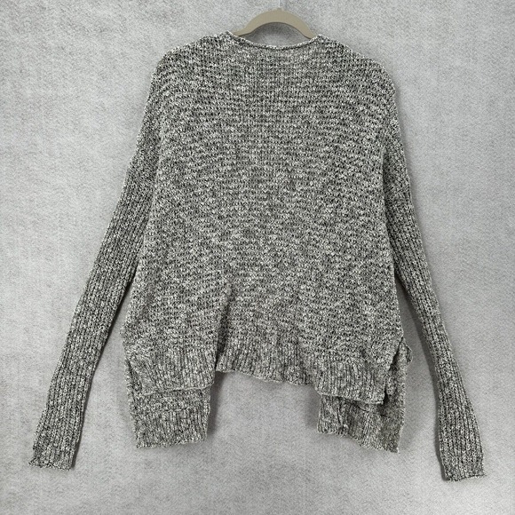 Abercromie & Fitch Cardigan Sweater Womens SMALL/XS Marled Gray Pockets Coastal - Picture 2 of 14